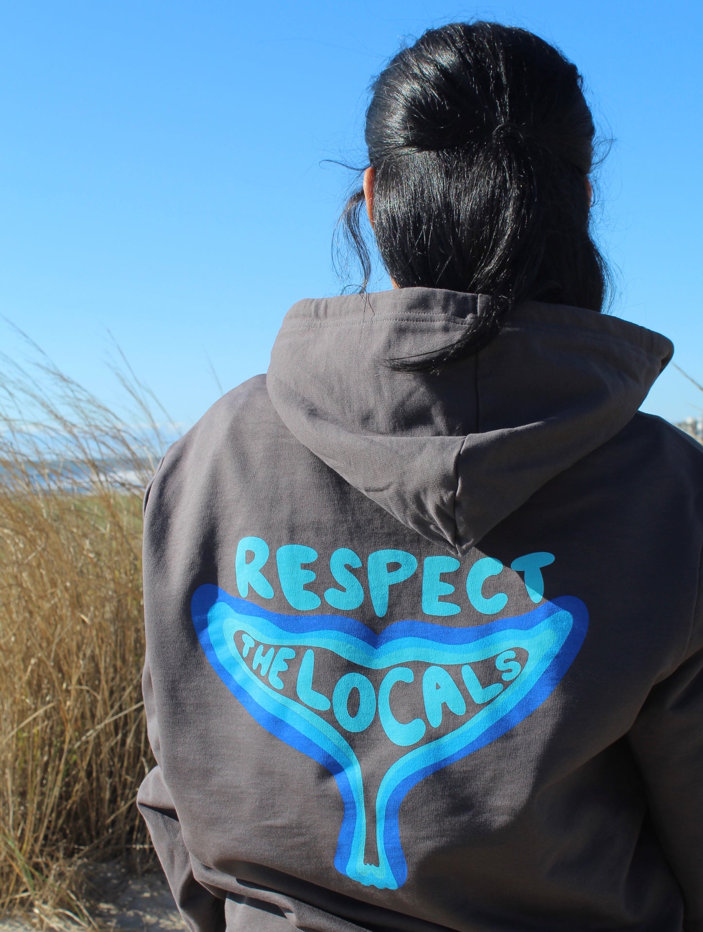 "Respect the Locals" Graphite Gray Hoodie